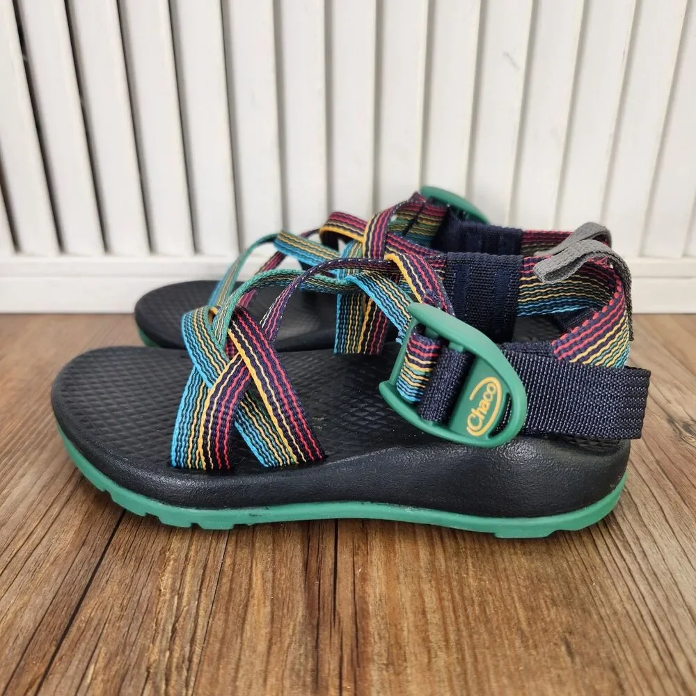 Chaco ZX/1 Ecotread Kids Sz 10M Rising Navy Blue Strappy Beach Sandals JCH180386